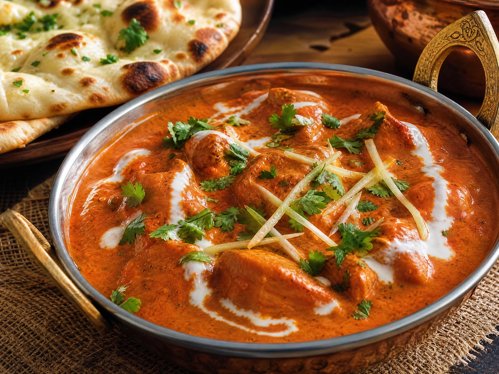 Curry Time Butter Chicken Handi and Naan